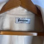 Marvin Richards Ivory 100% Pure Wool Trench Coat Topstitched Classic Maxi Size 6 Photo 8