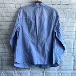 Talbots  Fleur De Lis Rhinestone Oxford blue button down Shirt woman’s‎ size 16 P Photo 2