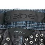 Bebe  Medium Dark Blue Studded SZ 25 Women’s Skinny Mid-Rise Jeans #1016 Photo 4