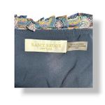 Ramy Brook  M 100% Silk Navy Floral Boho Maxi Dress Sleeveless Halter Resort Wear Photo 7