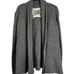 Anthropologie Womens Puff Shoulder Tokyo Map Choco Cardigan Sweater Size Large Photo 0