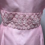 1960s Bubblegum Pink Daisy Floral Embroidered Mod Dress & Jacket Two Piece Set Size 6 Photo 12