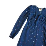 Farm Rio Lucy Dots V-Neck Dress Navy Colorful Long Sleeve Shift Size Small NWT Photo 4