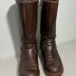 UGG  Langton Moto Boot Chocolate Brown Nubuck Leather Size 10 Photo 2
