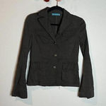Alice + Olivia  brown linen blend blazer jacket Photo 0
