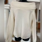 Old Navy Women's  (L) White Corset Neck Knit Sailor Sweater Long Sleeve Pouch Photo 0