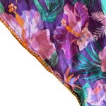 NEW Pool to Party Floral Fringe Swim COVER UP KIMONO Tropical Purple 100% Cotton Size undefined Photo 8