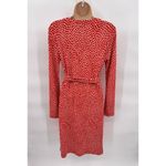 Ann Taylor Wrap Dress Womens 6 Red White Polyester Valentine's Heart Print NEW Photo 5