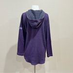 Co & Eddy Purple Waffle Knit Button Up Tunic Hoodie Size Large Photo 9