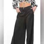 CAROLINE CONSTAS Black wide leg flowy Pull On pants silky elastic waist XS Photo 0
