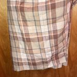 Ralph Lauren Tan Plaid Linen Wrap Around Skirt Vintage - Sz 4/6 Photo 2