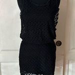 Free People BLACK CROCHET KNIT BOHO DRESS Photo 0