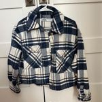 ZARA  cropped plaid overshirt XS Photo 6