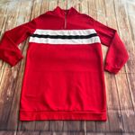 Divided Women Long Sleeve 1/4 Zipper Mock Neck Red Sweatshirt Dress Size 8 Photo 3