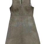 Max Mara Suede Sleeveless Dress Size 14 US Tan Brown Photo 0