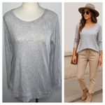 Chaser Heather Grey Long Sleeve Lightweight Tee Shirt Size L NWT Photo 1