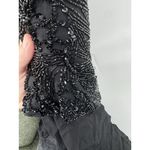 Jovani VTG  100% Silk‎ Beaded Whimsigoth Dark Romantic Maxi Dress Women 10 Black Photo 5