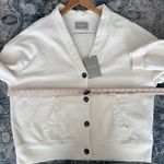 Everlane  Sweater Womens XL Organic Cotton Varsity Cardigan Minimalist Cream Photo 7