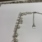CHAPS  Faux Pearl Bead Beaded Silver Tone Necklace Adjustable Length Photo 3