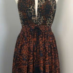 Free People Beach Day Open Back Halter Mini Dress In Black Medium Photo 0