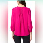 Tommy Hilfiger  Womens Pintuck Chiffon Blouse Wineberry Pink Size XL Photo 11