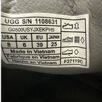 UGG  Gray Suede Perforated Leather Slip On Platform Sneakers Shoes‎ Size 8 Photo 6