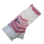 Moderna Lightweight Striped Scarves Set of 3 Beige Pink Gray Boho Tan Photo 3