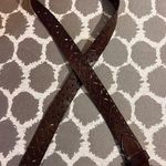 Elegant Brown Leather Belt with Unique Design Photo 0