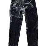 Elevenses Anthropologie Chic Velvet Ankle Trouser Pants in Grey Size 6 Photo 3