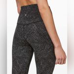 Lululemon  Align Crop *21” in Free Spirit Ice Grey Black- Made with Nulu Photo 3