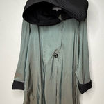 Janska Windbreaker Women’s‎ Size XS Hooded Iridescent Flowy USA Spooky Creepy Blue Photo 0