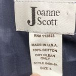 Joanne Scott blazer Womens 4 corduroy paisley made in usa 100% cotton Black Photo 3