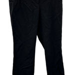 Theory  Pants Women's‎ Size 10 Black Wool Blend Cropped High Rise Straight Leg Photo 0