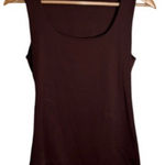 ZARA Stretchy Tank Chocolate Brown Scoop Neck Size Medium Base Layer Neutral Photo 0