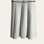 Parker  Dorothy White Knit Cold Tie Shoulder A-Line Stitched Mini Dress Size S Photo 10