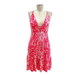 Maaji  Blooming Wild Short Beach Dress Snake Print Red Pink Size Small‎ Photo 2