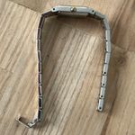 Seiko  Luxury Ladies Watch Two-Tone Bracelet Black Rectangular Dial Gold Markers Photo 8