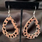 Boutique Oval Cheetah Dangle Earrings  Photo 1