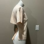 ZARA  light beige pink open back t-shirt Photo 5