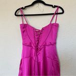 House Of CB  'Anabella' Fuchsia Lace Up Maxi Dress NWOT size XS A-C‎ Photo 8