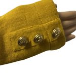 525 America  Mustard Yellow Knit 2 Button Blazer Jacket with Pockets Womens Large Photo 5