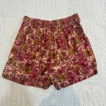 Joie  small tropical print flat front linen blend shorts pockets SH2 2754 Photo 6