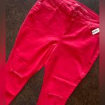 Old Navy  NWT Distressed Rock Star Mid-Rise Jeans in Fire Engine Red - size 18 Photo 4