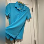 L.L. Bean Size M Slightly Fit Stretch Turquoise Blue Short Sleeve Polo Shirt Size M Photo 1