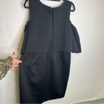 Eloquii  | Black Womans Dress Off Cold Shoulder‎ 20 Fitted Photo 4