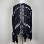 The Pyramid Collection Cardigan Women 3X Black Embroidered Open Long Sleeve Boho Photo 4