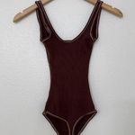 SKIMS  Cotton Rib Bodysuit in Chocolate, Size XXS Photo 4