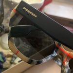 Burberry Authentic  52 Butterfly acetate plaid logo Sunglasses Photo 5