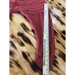 LITTLE WOOD GREEN Red/Orangeish Sweater Women Chunk Cable Knit Size Small VTG Photo 5