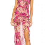 Sau Lee 10 Freida Silk Pink Floral Dress Party Wedding Event Summer Vacation Photo 5